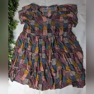 Dip Patchwork Print Tunic Dress Size 2X